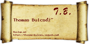 Thomas Bulcsú névjegykártya